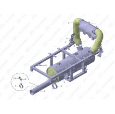 1203-32196 Выхлопная гофрированная труба, Φ102,L=1570 Yutong (Ютонг)