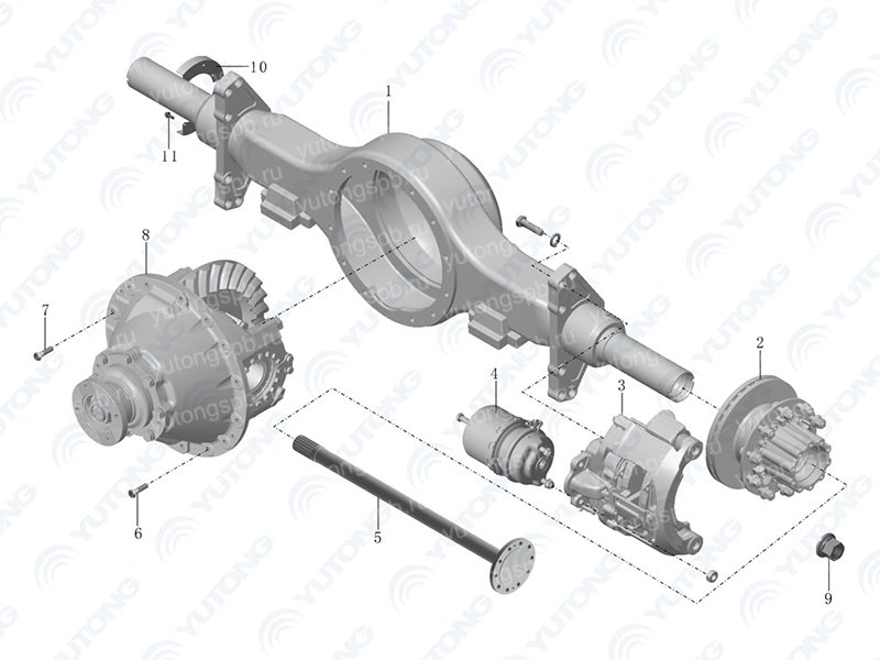 Редуктор заднего моста (Оригинал) Yutong 240204638 Редуктор заднего моста (Оригинал) Yutong 240204638