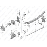 3001-02573 Передний вал Yutong (Ютонг)