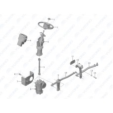 Рулевой рычаг (сошка) (Оригинал) 2 5/16"x48 ZGN738, Φ26,6 Yutong 341900449