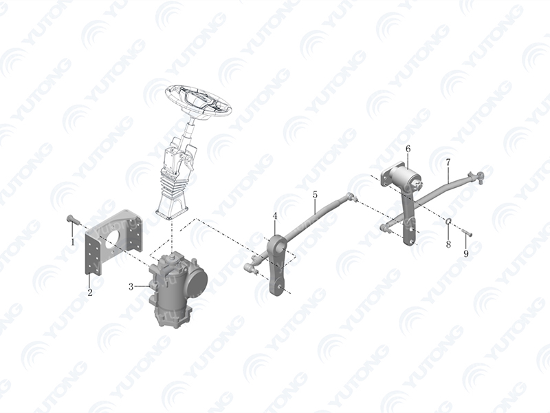 Тяга рулевая продольная (Оригинал) первая Yutong 6128 342200630 Тяга рулевая продольная (Оригинал) первая Yutong 6128 342200630