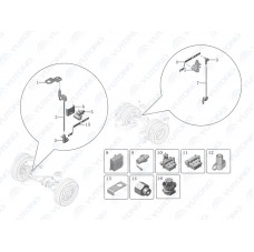3506-04848 Передняя качающаяся кулиса датчика высоты,L=304 Yutong (Ютонг)