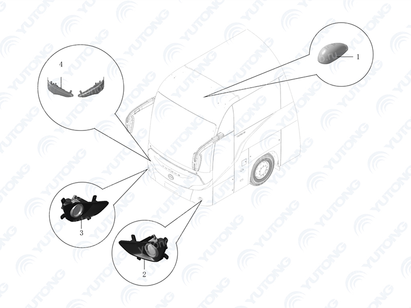 4121-00663 Комбинированные фары, правые Yutong (Ютонг) 4121-00663 Комбинированные фары, правые Yutong (Ютонг)