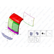 5302-11593 Перевернутая дверь Yutong (Ютонг)