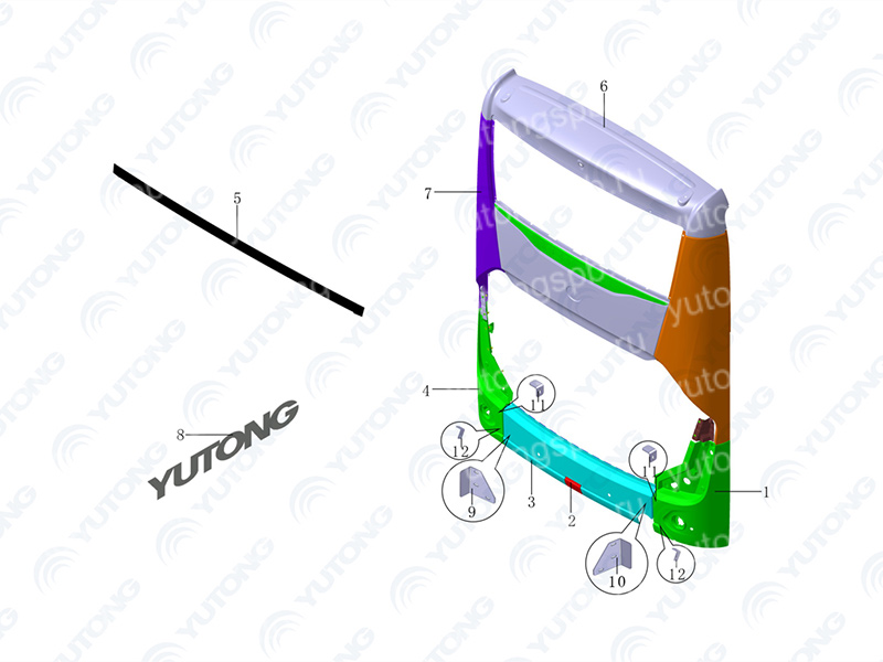 5602-12931 Панель кузова задняя Yutong (Ютонг) 5602-12931 Панель кузова задняя Yutong (Ютонг)