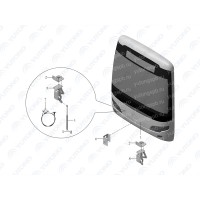 Петля крышки моторного отсека (Оригинал) правая Yutong 590102142 Петля крышки моторного отсека (Оригинал) правая Yutong 590102142
