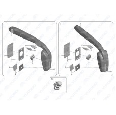 Зеркало заднего вида левое в сборе с кронштейном Yutong (O.E.M.) 820207491