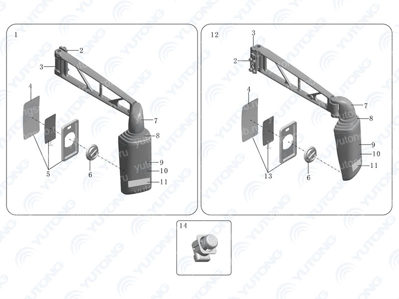 Корпус Зеркала Автобус Yutong 6122 Купить